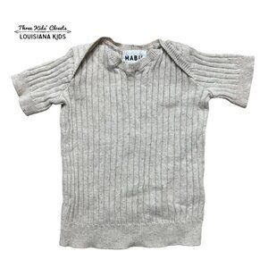 Mabli 6m Oatmeal Ribbed Top